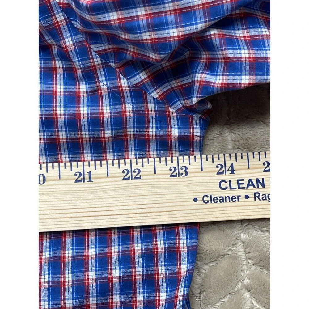 Charles Tyrwhitt Mens L Blue Plaid Weekend‎ Non-Iron Classic Fit Shirt - Picture 7 of 12